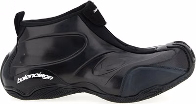 Black Polyester Athletic Sneakers