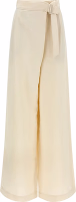White Viscose Casual Pants