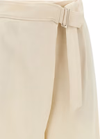White Viscose Casual Pants 3