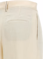 White Viscose Casual Pants 4