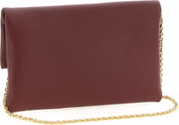 Bordeaux Lamb Leather Clutch Bag 2
