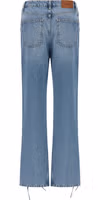 Blue Cotton Straight-Leg Jeans 2