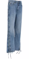 Blue Cotton Straight-Leg Jeans 3