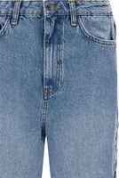 Blue Cotton Straight-Leg Jeans 4