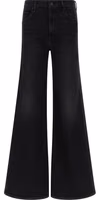 Black Cotton Flared Jeans 1