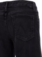 Black Cotton Flared Jeans 4