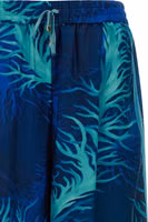 Blue Silk Casual Pants 4