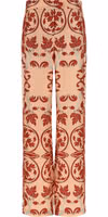 Multicolor Silk Casual Pants 1