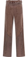Brown Cotton Casual Pants 2