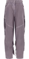 Purple Cotton Cargo Pants 1