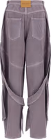 Purple Cotton Cargo Pants 2