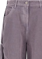 Purple Cotton Cargo Pants 3