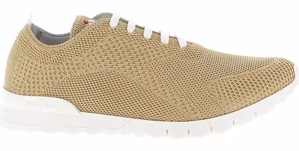 Beige Cotton Athletic Sneakers