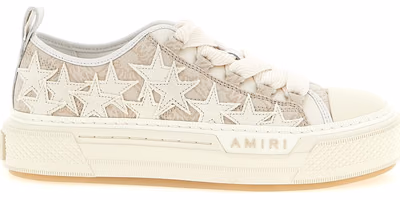 Beige Polyester Low Top Sneakers