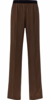 Brown Silk Casual Pants 1
