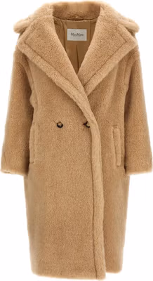 Beige Alpaca Leather Coat