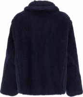 Blue Alpaca Leather Coat 2