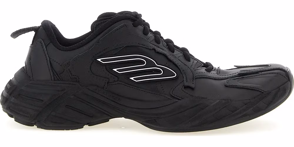 Black Calfskin Athletic Sneakers