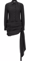 Black Cotton Short Dress 1