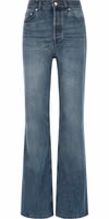 Blue Cotton Flared Jeans 1