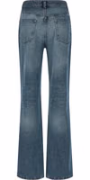 Blue Cotton Flared Jeans 2