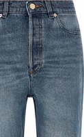 Blue Cotton Flared Jeans 3