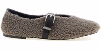 Gray Calfskin Ballet Flats 1