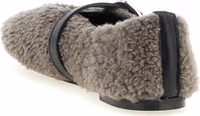 Gray Calfskin Ballet Flats 3