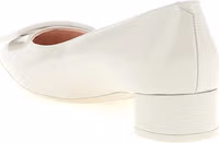 Gray Calfskin Mid Heel Pumps 3