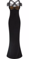 Black Viscose Long Dress 1