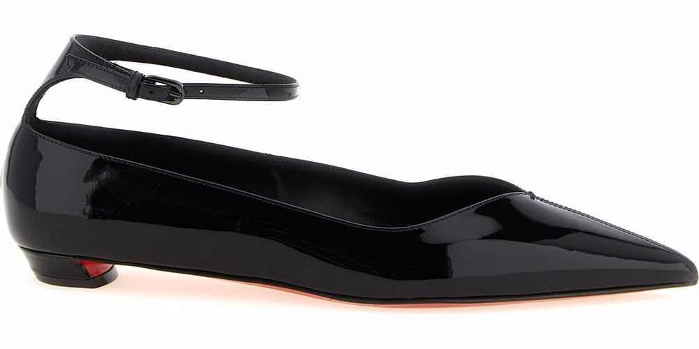 Black Calfskin Ballet Flats