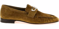 Brown Calfskin Slip-On Loafers 1