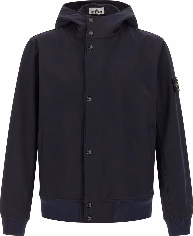 Blue Polyester Shell Jacket
