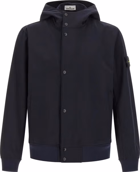 Blue Polyester Shell Jacket