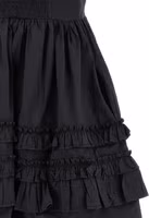 Black Cotton Short Dress 4