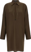 Bicolor Silk Midi Dress 1