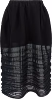 Black Polyester Midi Skirt 2
