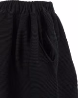 Black Polyester Midi Skirt 4