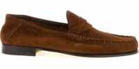 Brown Suede Leather Slip-On Loafers 1