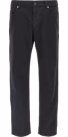 Black Cotton Straight-Leg Jeans 1