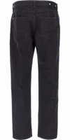 Black Cotton Straight-Leg Jeans 2