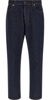 Blue Cotton Straight-Leg Jeans 1