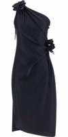 Black Polyamide Midi Dress 1