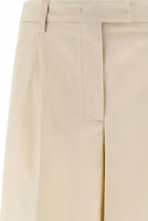 White Cotton Casual Pants 3