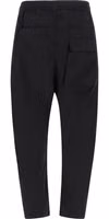 Black Cotton Casual Pants 2