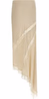Beige Viscose Mini Skirt 2