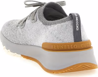 Gray Cotton Athletic Sneakers 3