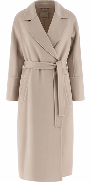 Beige Virgin Wool Coat
