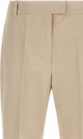 Beige Cotton Cropped Pants 3