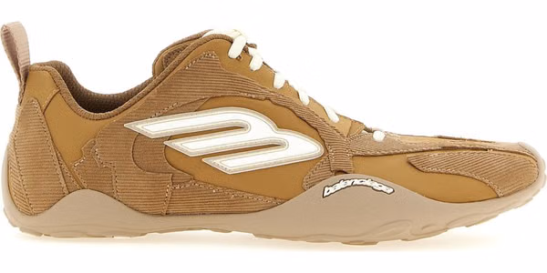 Beige Polyester Athletic Sneakers